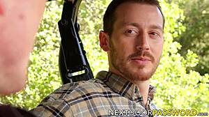 Hunky Gay Rides Friend's Cock Raw After Blowjob!