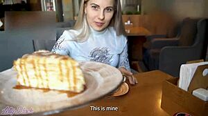 Remote Controlled Vibrator in Crowded Cafe with Letty Black.