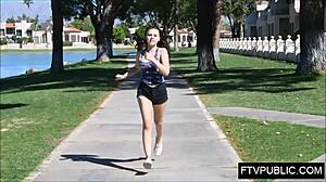 Teen Girl Fingers Herself Publicly Outdoors 😏