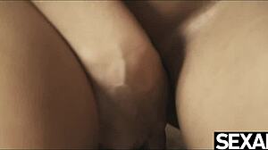 ebony beauty joins horny couple for threesome blowjob and muff diving!