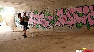 She Goes Running While I Run On Her Big Tits Outdoor