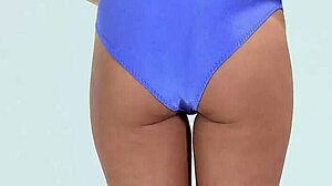 Tight Marusya Mechta strips for naked gymnastics with flair