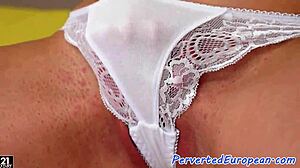 beautiful model enjoys playing with toys in a kinky solo session