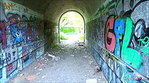 German Bbw Tourist Fucked By Two Guys In Berlin Park