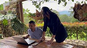 My horny boss bangs a pregnant woman to keep her job