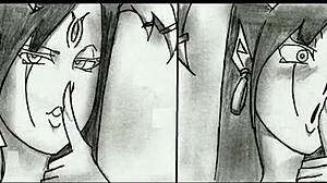 Giantess Grows Huge Breasts in Animated Comic