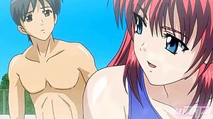 my friend is so hot, can't resist eating her juicy tits in this anime hentai!