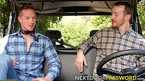 Hunky Gay Rides Friend's Cock Raw After Blowjob!