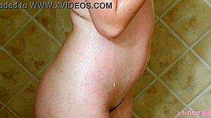 sexy brunette model took a shower during casting interview