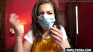 stepbrother tells stepsister, 'open up, i need to inspect your pussy for coronavirus'