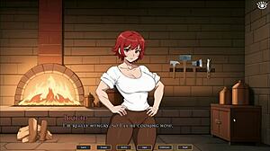 Tomboy Love In Hot Forge Hentai Game Ep 3 Muscular Redhead Femdom Creampie