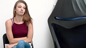 petite teen 18+ getting fucked doggystyle by fit cop in office