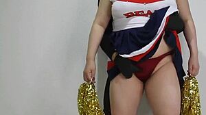 Whoa, I squirted so much in my cheerleader costume, second time ever, big squirt full version!