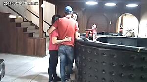 Spy camera catches husband cheating on wife with instant karma