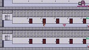 anime character explores night walk adventure recording personal moments