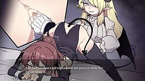 corporate succubus uses toys and bondage on lesbian partner