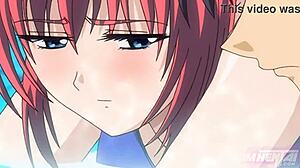 my friend is so hot, can't resist eating her juicy tits in this anime hentai!