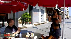 Chubby young spanish teen in stockings gets hard pussy fuck with facial