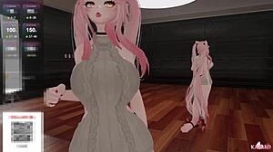 catgirl gets vibed and fucked while simps tease her to cum