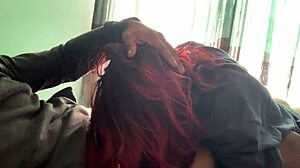 she doesn't realize i'm recording her devouring my big cock in this interracial teen scene