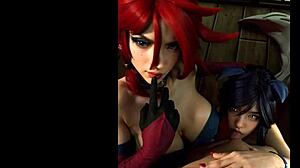 league of legends miss fortune and ahri in uncensored cosplay hentai