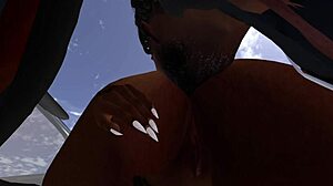 Second Life black man pounds black woman hard at drive-in movie theater