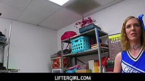 curly haired blonde teen thief celestina blooms gets busted and fucked hard for her felony