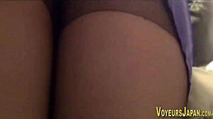 Look at this Asian babe in pantyhose getting followed in public!