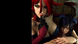 league of legends miss fortune and ahri in uncensored cosplay hentai