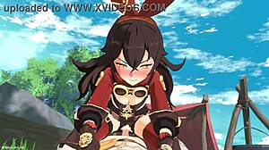 Outride Her with Genshin Impact Amber and Aether in Wild Animation