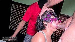 Rough Husband Watches Wife's Anal Whore Session