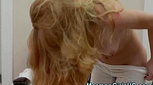 mormon redhead gets her pussy fingered hard!