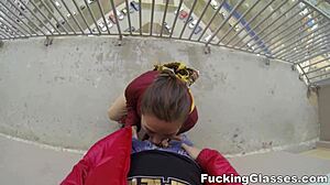 Fucking glasses leads to hot anal sex with squirrel!