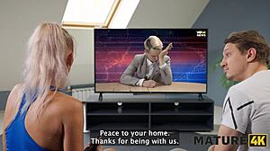 Russian milf craves cumshot thinking it's the end of the world!