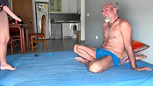 Little Spanish Blonde Pegs Stepbrother With Dildo Intensely