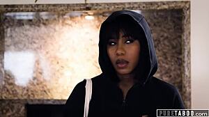 pure taboo ebony teen jenna foxx joins horny roommates threesome