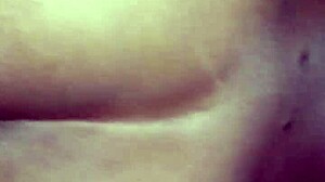 Fat ebony slut rides black cock bareback, making him cum twice in her pussy