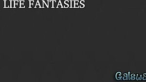 Emma hix and bella rolland lick kissing fingering small tits lesbian tribbing rimjob fantasy