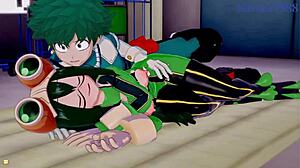 Tsuyu Asui And Mt Lady Engage In Intense Sex With Izuku Midoriya In My Hero Academia Hentai