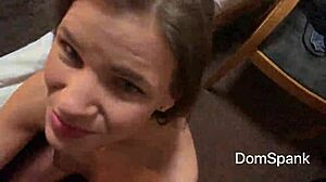 Cute European girl deepthroats during casting - I loved her skills!