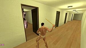 Giant futanari and bigtits milf aunty in bizarre hotel room - wow!