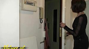 Horny french teen and milf masturbate together in bed