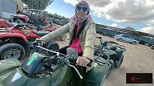 fucking her bent over on motorbike in sinai desert turns me on