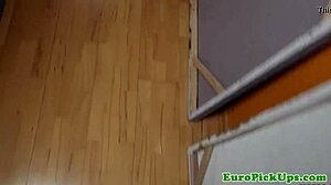 Euro Girl Next Door Getting Nude for Cash in Public