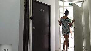 Latina Milf Masturbates Voyeuristically With Big Cock In Antique Setting, Ending In Facial