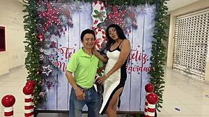 how do you celebrate birthday with a threesome blowjob and big tits sex