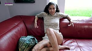 maya farrell as step daughter home from college in fantasy story