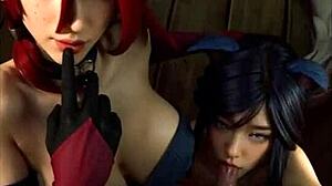 league of legends miss fortune and ahri in uncensored cosplay hentai