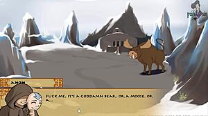 Avatar Trainer Unleashes Bisexual Tongue Play on Big Tits