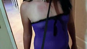 Emo bondage slut dragged to toilet for piss and sucking